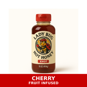 Cherry Fruit Infused Honey — 16 oz Squeezable Bottle