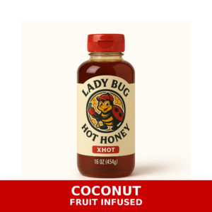 Coconut Fruit Infused Honey — 4 oz Squeezable Bottle